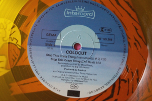Coldcut Stop this Crazy Thing (Yellow Vinyl Maxi Single)