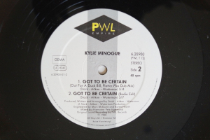Kylie Minogue Got to be certain (Vinyl Maxi Single)