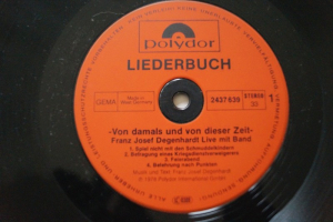 Franz-Josef Degenhardt Liederbuch Live mit Band (Vinyl 2LP)